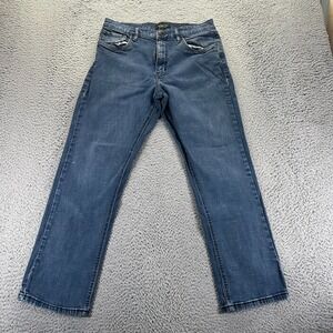 Urban Star Jeans Mens 34x30 Blue Cotton Denim Straight Leg Stretch Workwear